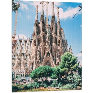 Vlag - Sagrada Familia in Barcelona, Spanje - 75x100 cm Foto op Polyester Vlag