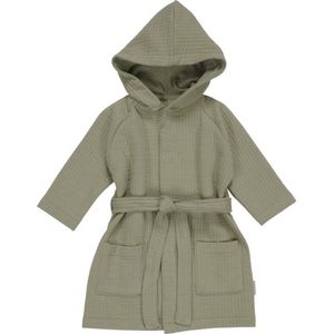 Little Dutch Badjas - Maat 98/104 - Badjas Kind Jongens & Meisjes - Olive, Groen - Pure