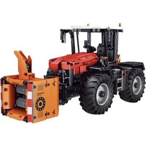 4 in 1 Radiografische JCB Fastrac Trekker Bouwset Tractor met Werktuigen MOC | Technic Bouwpakket | Creator | 2716 Bouwstenen | Toy Brick Lighting® | Landbouw | Boeren | Machine | Boerderij