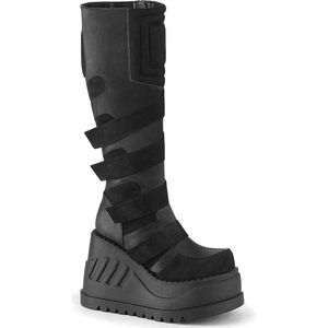 DemoniaCult - STOMP-228 Plateau Laarzen - US 6 - 36 Shoes - Zwart