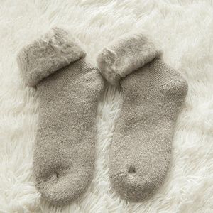 Warme en comfortabele sokken - U-vormige hiel - ronde omslag - elastische boord - zacht en warm - sokken - wintersokken - verdikte en met fleece gevoerde sneeuwsokken - slaapsokken - skisokken - vloersokken