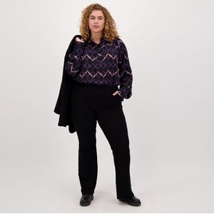 Zwarte Broek/Pantalon van Je m'appelle - Dames - Plus Size - 46 - 1 maat beschikbaar