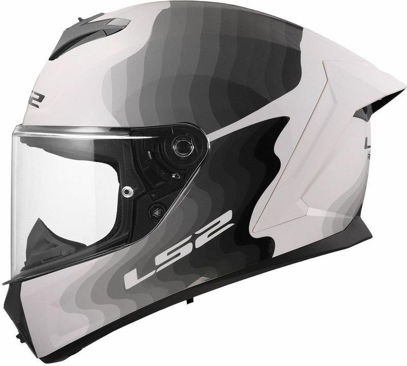 LS2 FF820 Rapid III helm Flow glans wit grijs M