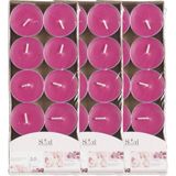 30x Geurtheelichtjes rozen/roze 3,5 branduren - Geurkaarsen rozengeur bloemengeur - Waxinelichtjes