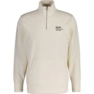 Gant - Script Half Zip - Sweater - Crème