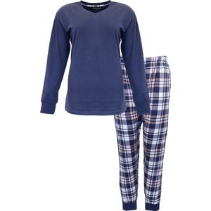 Irresistible Dames Pyjama - Flanel - Marine Blauw - Maat L