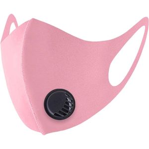 Gevoerd Gezichtsmasker voor Volwassenen - Herbruikbaar, Ademend en Stofdicht - Geschikt voor Hardlopen, Fietsen en Dagelijks Gebruik - 3 Stuks in Roze