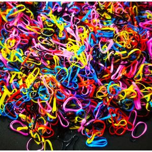 200 stuks Mini elastiekjes mix kleur - elastiekjes - Haaraccessoires - Haartools - Kleine elastiekjes - Mini Transparant Elastiekjes - Rubberen Haarelastiekjes - Siliconen Elastische Haaraccessoires - Klein - 200 stuks - 15 mm Diameter - 15 gram