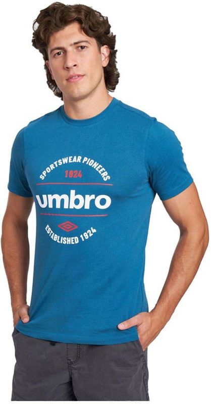 Umbro - Circular Graphic - T-shirt - Blauw - Korte Mouwen
