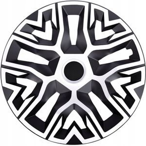 Universele wieldoppen 15'' NRM De Beste Bicolor wit en zwart - 4 stuks