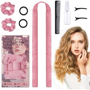 Heatless Curls 9-in-1 Set – Heatless Curling Ribbon, Satijnen Haarkruller, Heatless Haarkruller, Heatless Curls Satin, Curling Ribbon, Heatless Curler en Heatless Waves, Inclusief Scrunchies en Haarklem