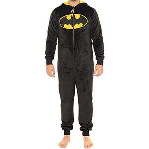 Heren Fleece Onesie met Batmotief | Comfortabele Loungewear voor Volwassenen | Perfect als Cadeau voor Feestdagen en Verjaardagen