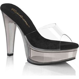 Fabulicious - MARTINI-501 Muiltjes met hak - US 8 - 38 Shoes - Zwart/Transparant