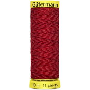 Gütermann elastisch garen - kerst rood - col 2063 - elastiek draad - 0,5 mm x 10 m. elastiek naaielastiek