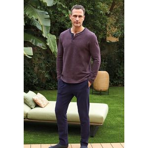 Barandi Herenpyjama – Comfortabele Lange Pyjama met Print – 100% Katoen - M