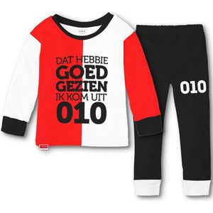 Tukk jammies Rotterdam rood/wit pyjama mt. 62