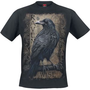 Spiral - Raven Wise - T-shirt - Zwart - Heren