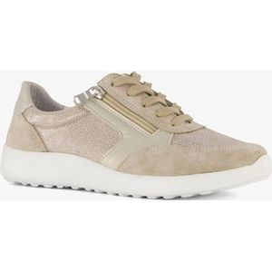 Natuform leren dames sneakers beige - Maat 39 - Uitneembare zool