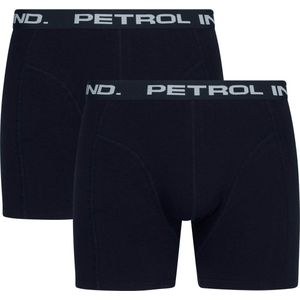 Petrol Industries - Heren 2-pack Boxershorts Petrol Logo Blauw - Blauw - Maat L