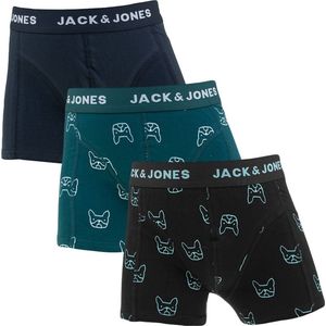 Jack & Jones jongens 3P boxers denim dog multi