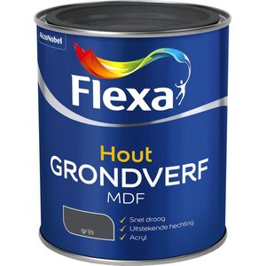 Flexa Grondverf - Hout - MDF - Grijs - 750 ml
