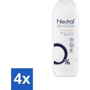 4 x Neutral Conditioner Parfumvrij 250 ml - Neutral Conditioner - Conditioner Gevoelige Hoofdhuid - Conditioner Zonder Parfum - Conditioner Zonder Kleurstoffen - Conditioner Zonder Parabenen