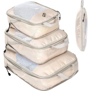 Equivera Koffer Organizer Set - Packing Cubes - Bagage Organizer Set - Compressie Rits - Compression Cube - Premium