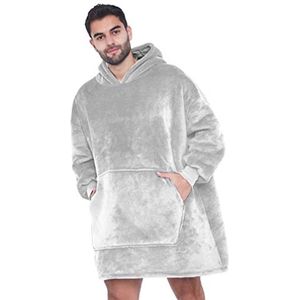 Oversized Hoodie Deken - Super Zacht en Comfortabel - Unisex One Size - Lichtgrijs
