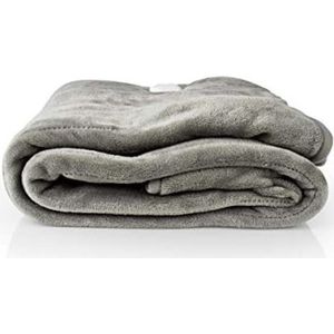 Elektrische bovendeken 1 persoons - Electrische bovendeken 1 persoons - Elektrische knuffeldeken - Elektrische fleece deken - 180 x 130 cm - Grijs