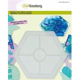CraftEmotions - Siliconen mal - Epoxy Resin Jesmonite Gieten - Onderzetter Zeshoek - 12 cm