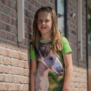 Red Horse Shirt Horsy Kids - Groen - 152