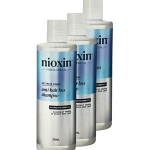 3 Stuks Nioxin Anti-Hairloss Shampoo - 240ml- Normale shampoo - Voor Alle haartypes -totaal 720 ml NU EXTRA VOORDELIG