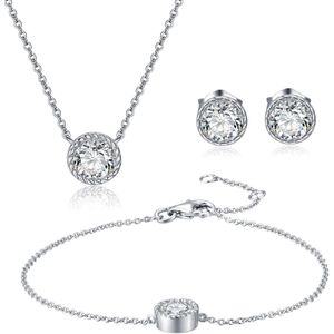 Di Lusso - Set Elancourt - Zirkonia - Zilver 925 - Dames - 45 cm