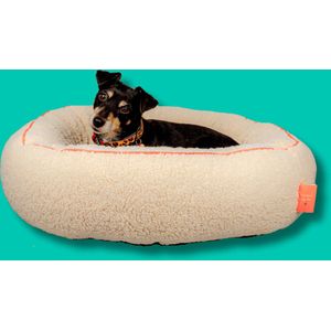 DWAM Dog with a Mission – Ibiza Dream - Hondenmand – Hondenkussen - Beige - Oranje – Rond - One Size - 70 cm