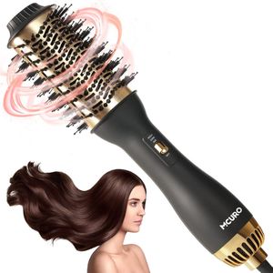 HAUSS SPOLE Fohnborstel - Haardroger met Borstel - 4 In 1 Föhn Met Opzetstukken - Multifunctionele Stylingborstel Voor Thuisgebruik - Volume & Krul - Warmteborstel Krultang - Haarstyler - Zwart