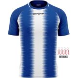 Sports t-shirt givova stripe royal-yellow