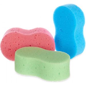 Rojafit - Bad-en Douche spons - Ergo - Klein -Voordeelset 3 Stuks!! - Afmeting: 13 x 7 x 4 cm.