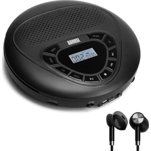 Draagbare Oplaadbare CD-Speler met Hoofdtelefoon en USB-C, Anti-Kip Bescherming, MP3 en Micro SD Ondersteuning