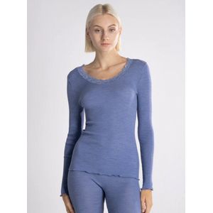 Oscalito, hemdje LM wol/zijde, Blauwgrijs, L