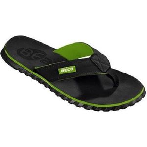BECO Teenslippers Heren - Eva/rubber - Zwart/groen - Maat 42