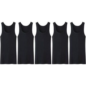 5 stuks Heren onderhemd - zwart - S