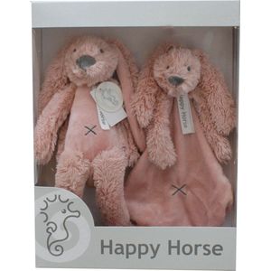 Happy Horse Geschenkverpakking Konijn Richie Oud Roze Knuffel no. 1 - 28 cm / Knuffeldoekje