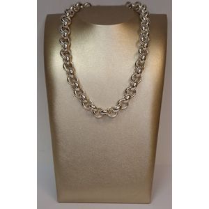 Zilveren ketting - jasseron - dames collier - zilver - Juwelier Verlinden St. Hubert – van €269,= voor €229,=