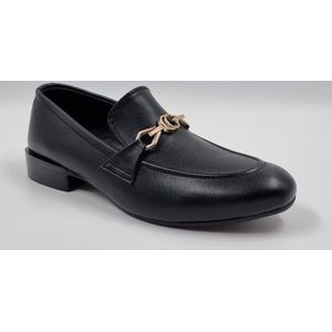 FLEX - Heren Instappers - Heren Loafers - Zwart - Maat 41 - Echt Leer