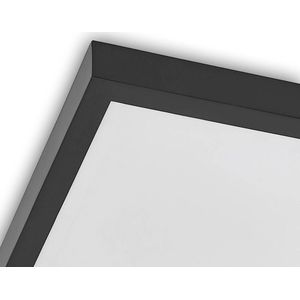Lindby - LED plafondlamp - 1licht - ijzer, aluminium, kunststof - H: 8 cm - mat zwart, wit - Inclusief lichtbron
