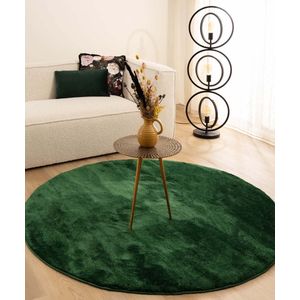 Velours vloerkleed rond - Flair jade 200 cm rond