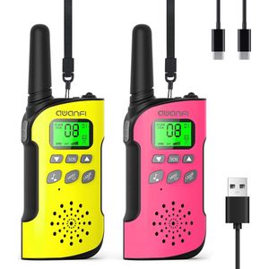 Oplaadbare Walkie Talkie voor Kinderen met Groot Bereik en 8 Kanalen