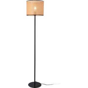 Staande lamp Helens vloerlamp 154x30 cm zwart en beige