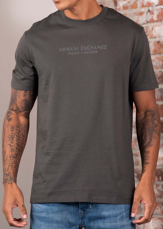 A|X Armani Exchange - XM001280AF10361U8144 - T-shirt - Grijs - Modern - Katoen - Korte Mouwen