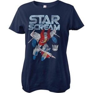 Transformers Starscream Washed Girly Tee Damen T-Shirt Navy-XL